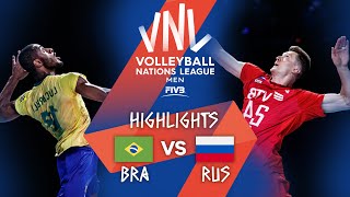 BRA vs. RUS - Highlights Week 5 | Men's VNL 2021