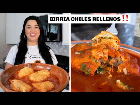 How to make THE BEST BIRRIA CHILES RELLENOS | Views on the road Birria Chiles Rellenos