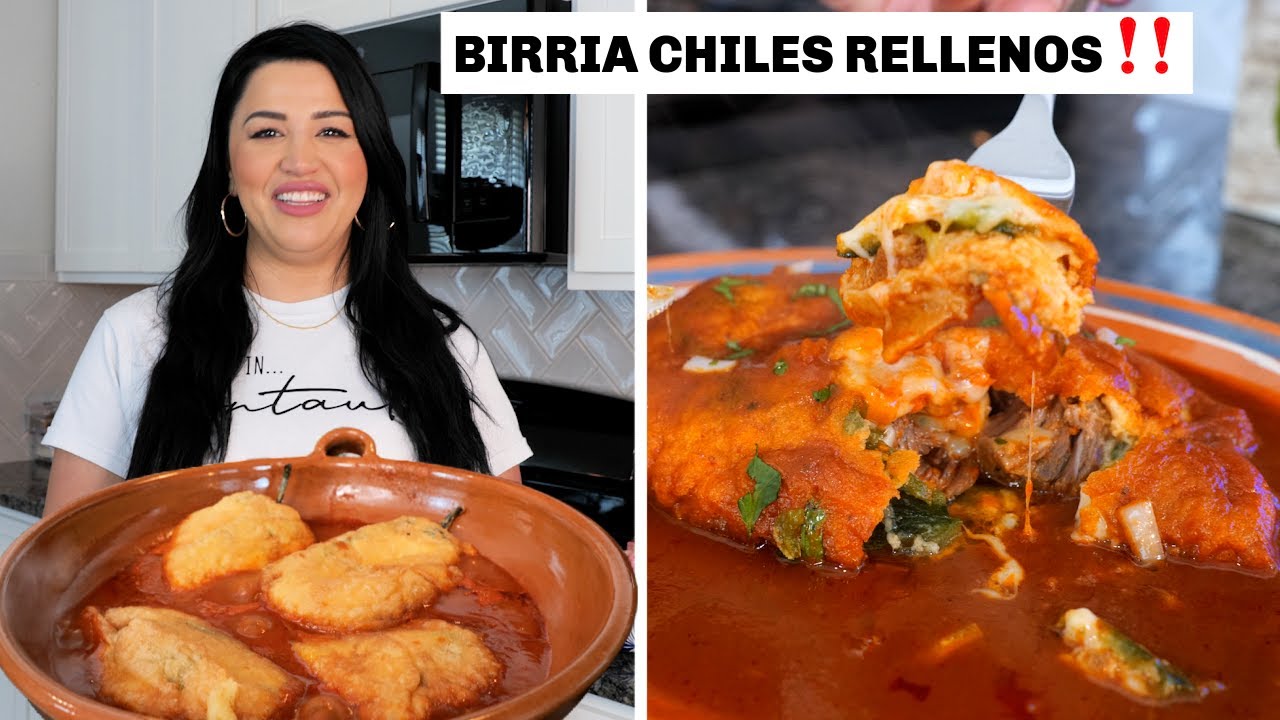 How to make THE BEST BIRRIA CHILES RELLENOS | Views on the road Birria Chiles Rellenos