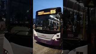 Full body Ad! 2009 Scania K230UB euro 5 batch 1 on service 806 departing bus stop [SBS8635S]