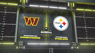 Madden NFL 24 - Washington Commanders Vs Pittsburgh Steelers Simulation PS5 (Updated Rosters)