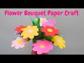 Flower bouquet paper craft  kids craft  3d craft  easy diy