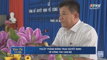 Thị ủy Trảng Bàng trao quyết định về công tác cán bộ | TayNinhTV