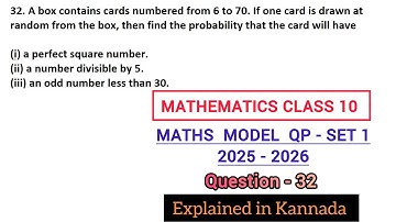 a box contains cards numbered from 6 to 70 if one card is drawn at random from the box then find the