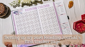 Setting up a reading goal tracker in my 2026 reading journal
