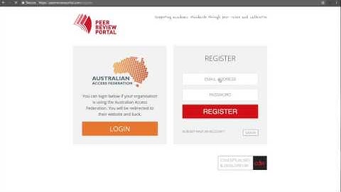 Register for Peer Review Portal