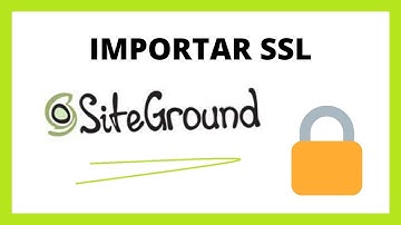 🔴 Cómo IMPORTAR un Certificado SSL en Siteground [GRATIS] - ACTUALIZADO 2024