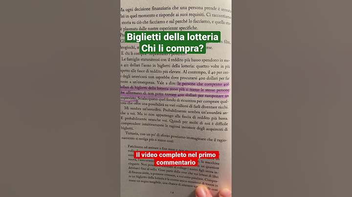 Biglietti della lotteria. E chi li compra. La psicologia dei soldi. Morgan Housel