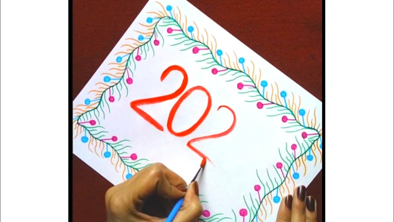 Happy New Year 2026 Drawing 🎉 | New Year 2026 Drawing Easy 🎨 