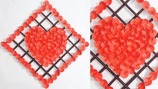 Craft Idea In Lock Down TimeEasy Wall Art At HomeOrigami Heart Wall Hanging️Diy Home Decor