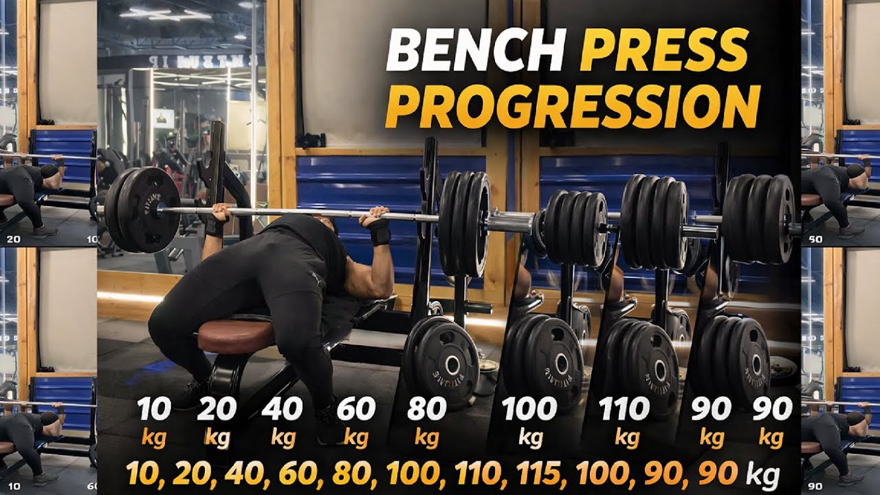 Bench Press Progression | From Warm-up to Heavy Sets 💥 | 10 → 115 kg → ...