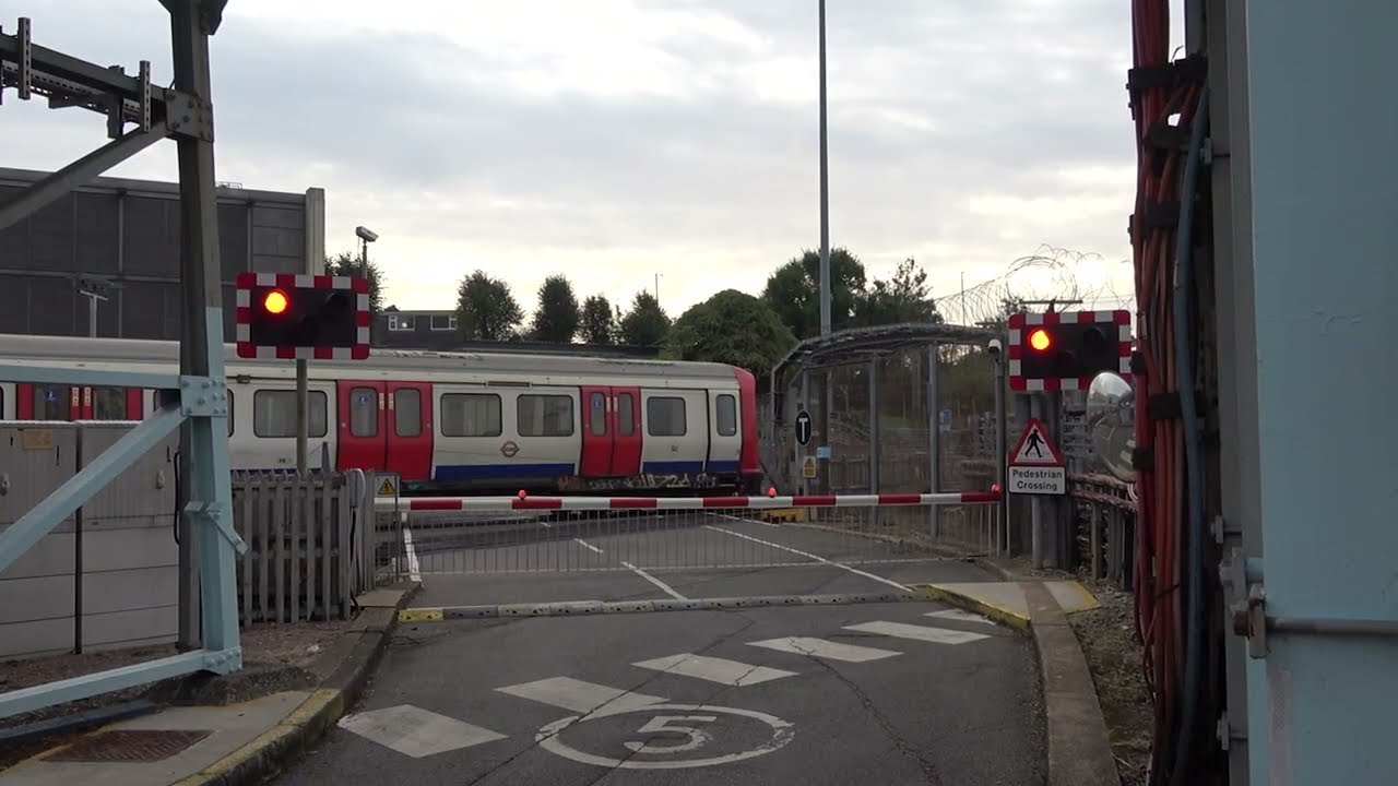 London Underground S Stock 21004 and 21003 arriving at Neasden Depot