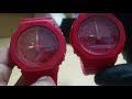 Compare between Fake and Original Gshock Ga2100 4AER Redout