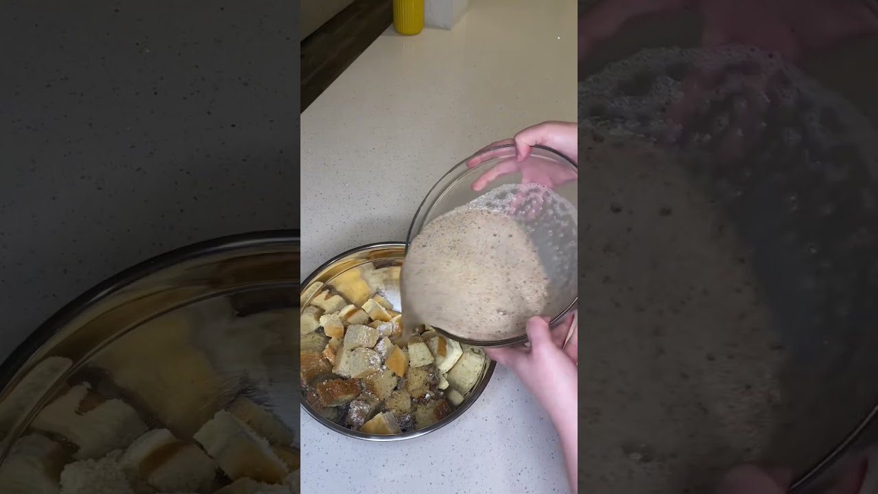 French toast bread pudding with baking leftovers! 