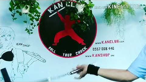 Côn inox xoắn trục xoay 360 độ. #Kanshop côn nhị khúc. #Kanclub nunchaku