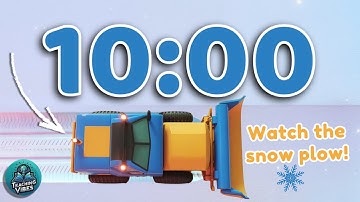 10 Minute Winter Classroom Timer with Snowplow and Lo-Fi Music ❄️🚜