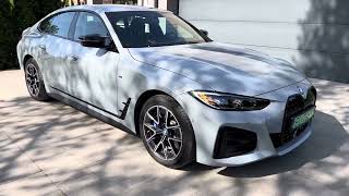 BMW i4 m50 2024 4 series gran coupe EV walk around, Brooklyn grey #bmwm #i4m50 #bmw #bmwi4 #4series