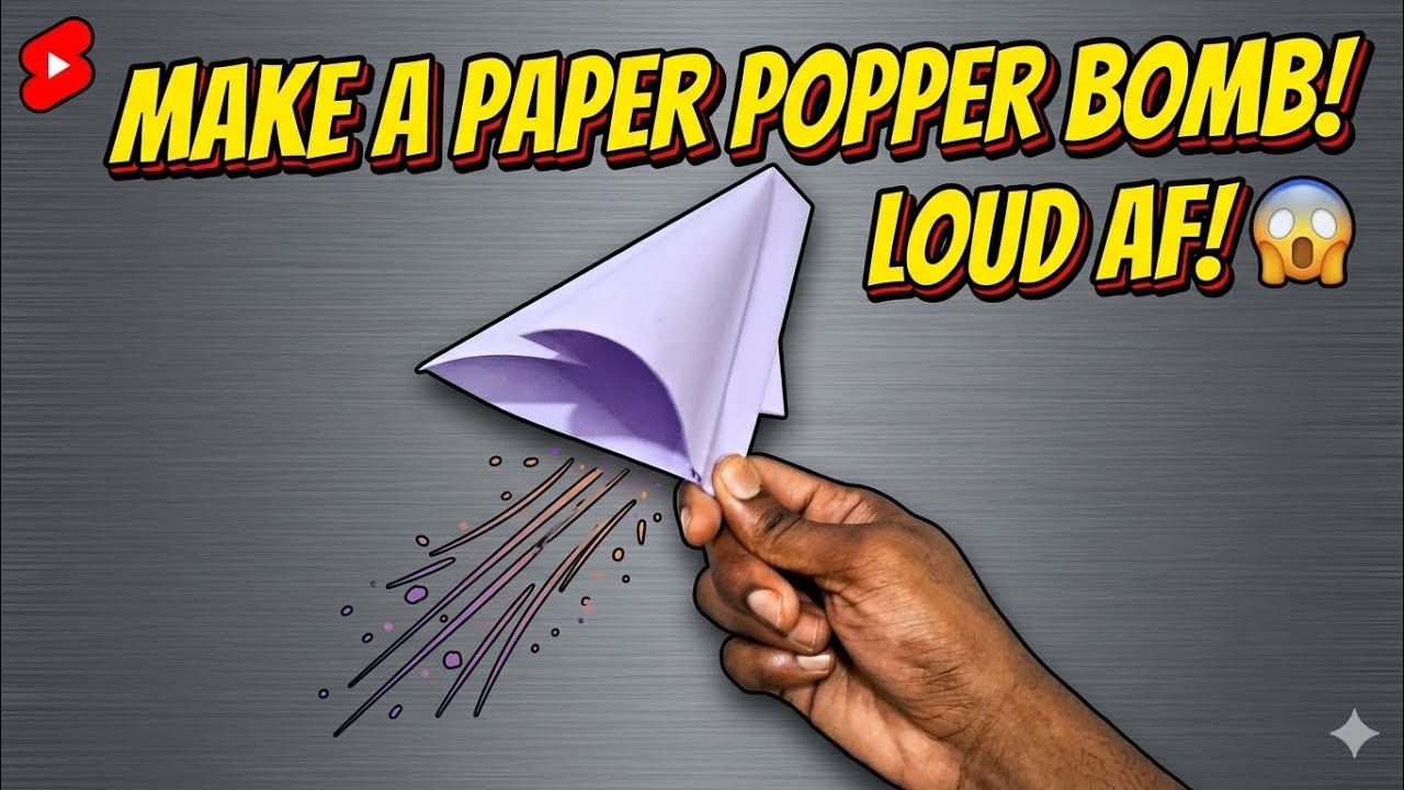 How to make the LOUDEST Paper Bomb! 💣💥 (No Glue/No Scissors) Easy ...