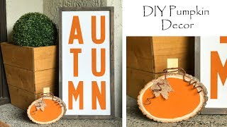 DIY Wood Pumpkin Decor