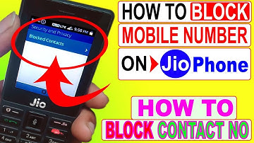 How to block a number in jio phone | Jio phone call block |How to block a single number in jio phone