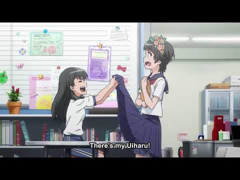 Lift the skirt ,anime funny moment
