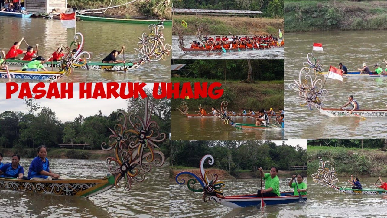 Lomba perahu dayung_Pasah haruk uhang_perayaan natal di desa miau baru_rowing boat race