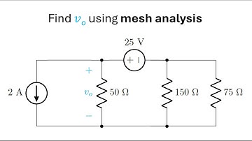 Mesh Current Analysis - Worked Example