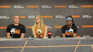 Lady Vols Coach Kellie Harper, Karoline Striplin, Rickea Jackson post-game vs. South Carolina