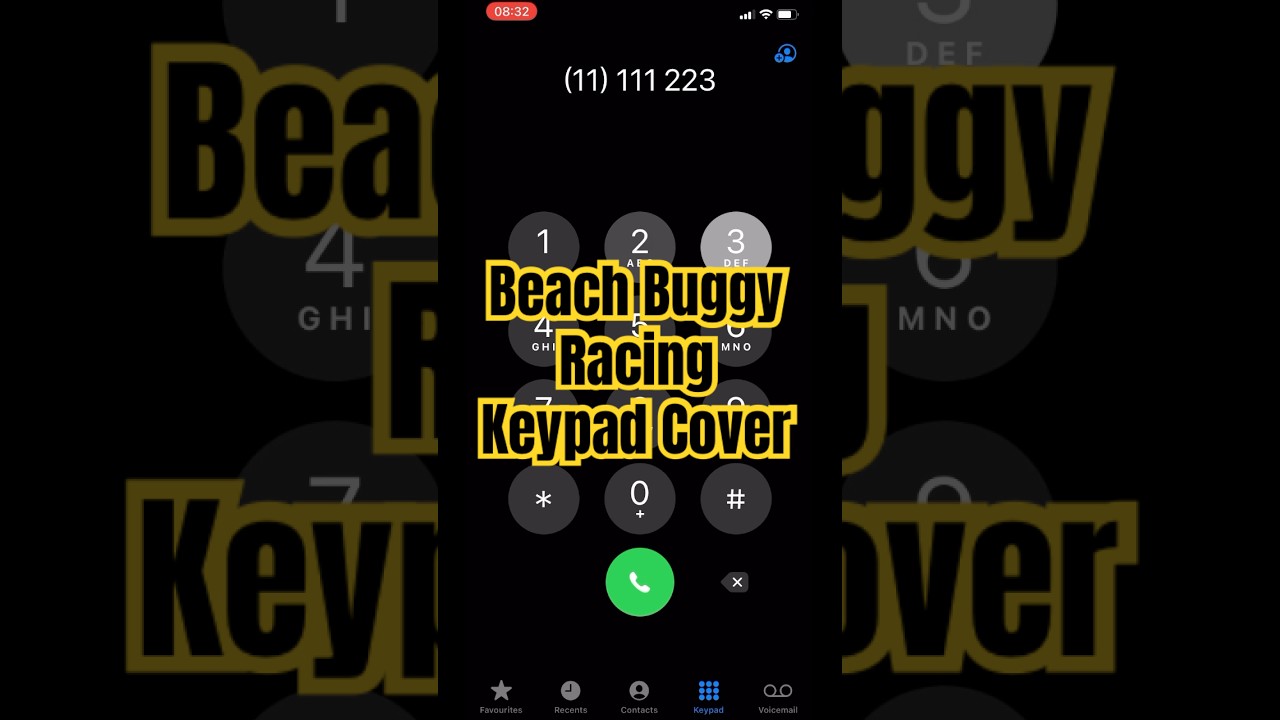 Beach Buggy Racing Theme Music on iPhone Keypad 