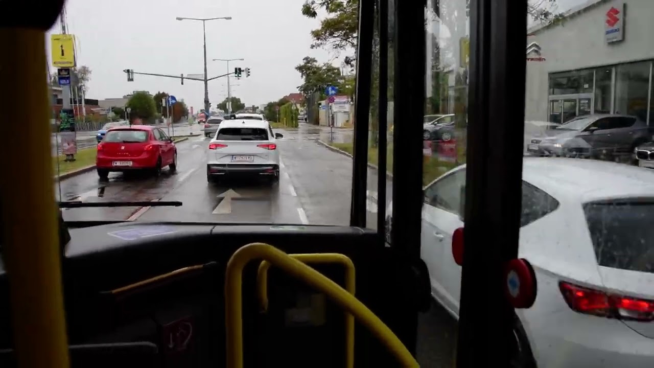 Linie 28A von Eipeldauer Straße nach Breitenlee Schule komplette Mitfahrt.