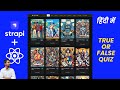 True or false quiz game strapi 4  reactjs with swr  material ui 5  react router dom   