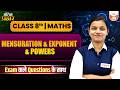 Class 8th Maths | Mensuration and Exponent & Powers | Exam वाले Questions के साथ | #class8th