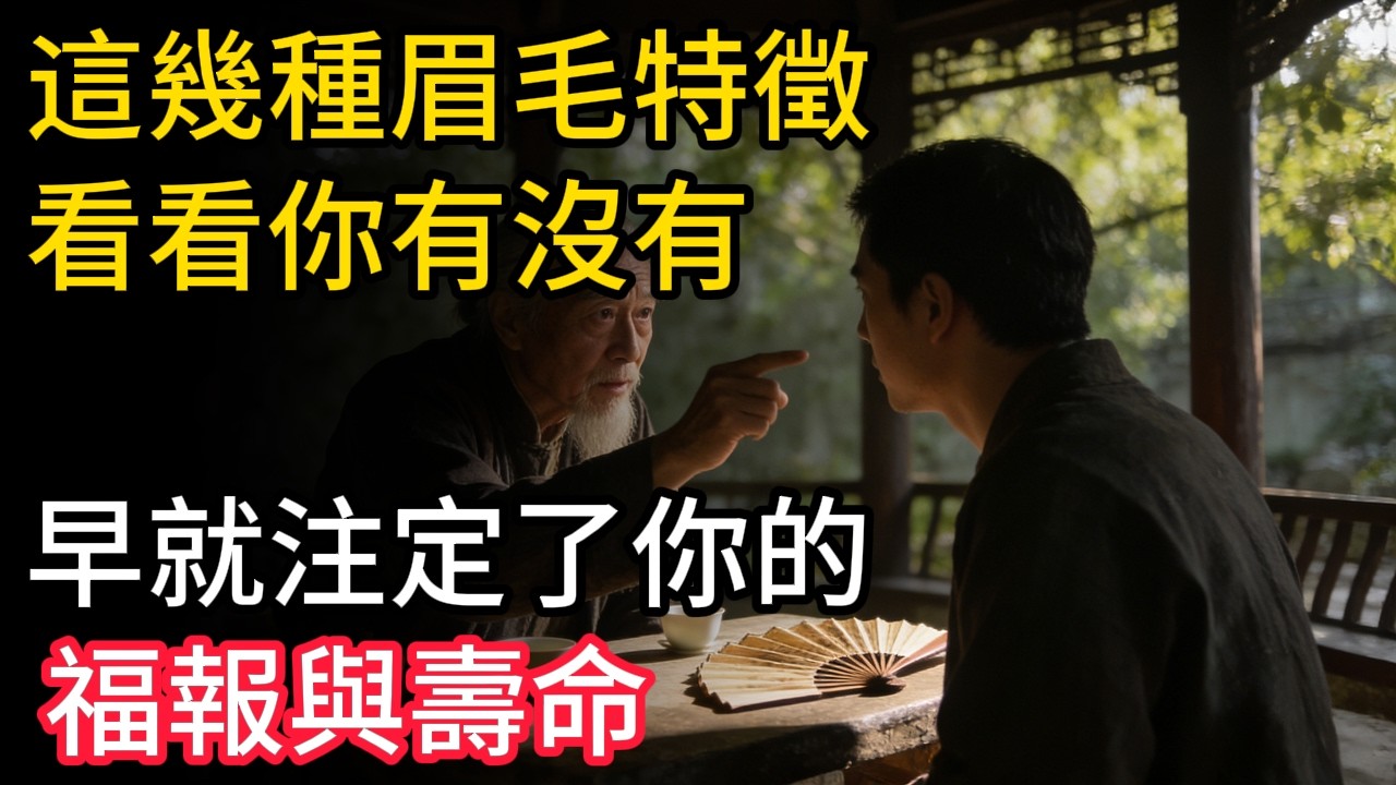 看看你有沒有？這幾種眉毛特徵，早就注定了你的「福報與壽命」！