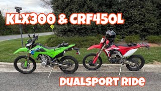 KLX300 &amp; CRF450L Beautiful Afternoon Dual Sport Ride