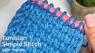 Tunisian Simple Stitch (TSS) | Right-Handed Tutorial #tunisiancrochet