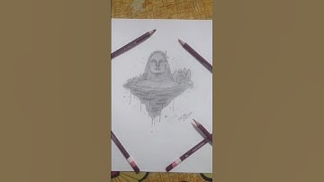 How To Draw Lord Shiva "Adiyogi Statue" On a Flying Mountain Step By Step Tutorial