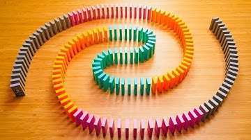 How to Build a Double Spiral in Dominoes | Disney’s Moana Whirlpool