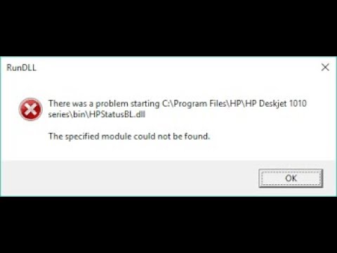 fix   C:\Program Files\HP\HP Deskjet 1510 Series\bin\ HPStatusBL.dll    module could not be found