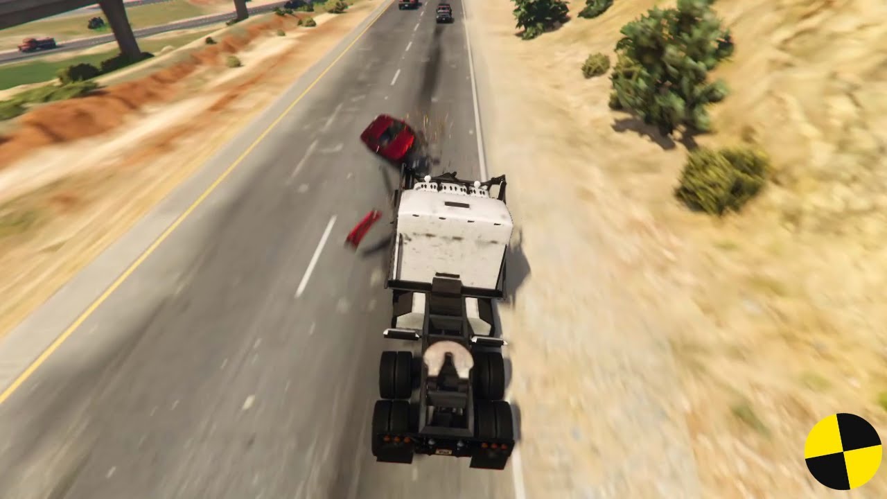 GTA 5 CRAZY WEDGE TRUCK CRASHES COMPILATION DESTRUCTION CAR CRASHES GTA ...