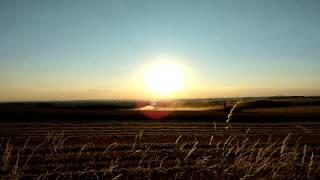 Sunset over fields in Czechia...