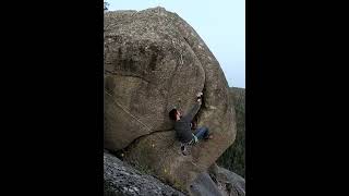 Banana George 🍌 (7a+). Escalada en Figueiras (Santiago de Compostela, Galicia)