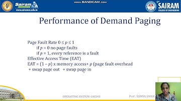 LectureVideo 18Cs43 Module4 demandpaging and Copy on write Remya