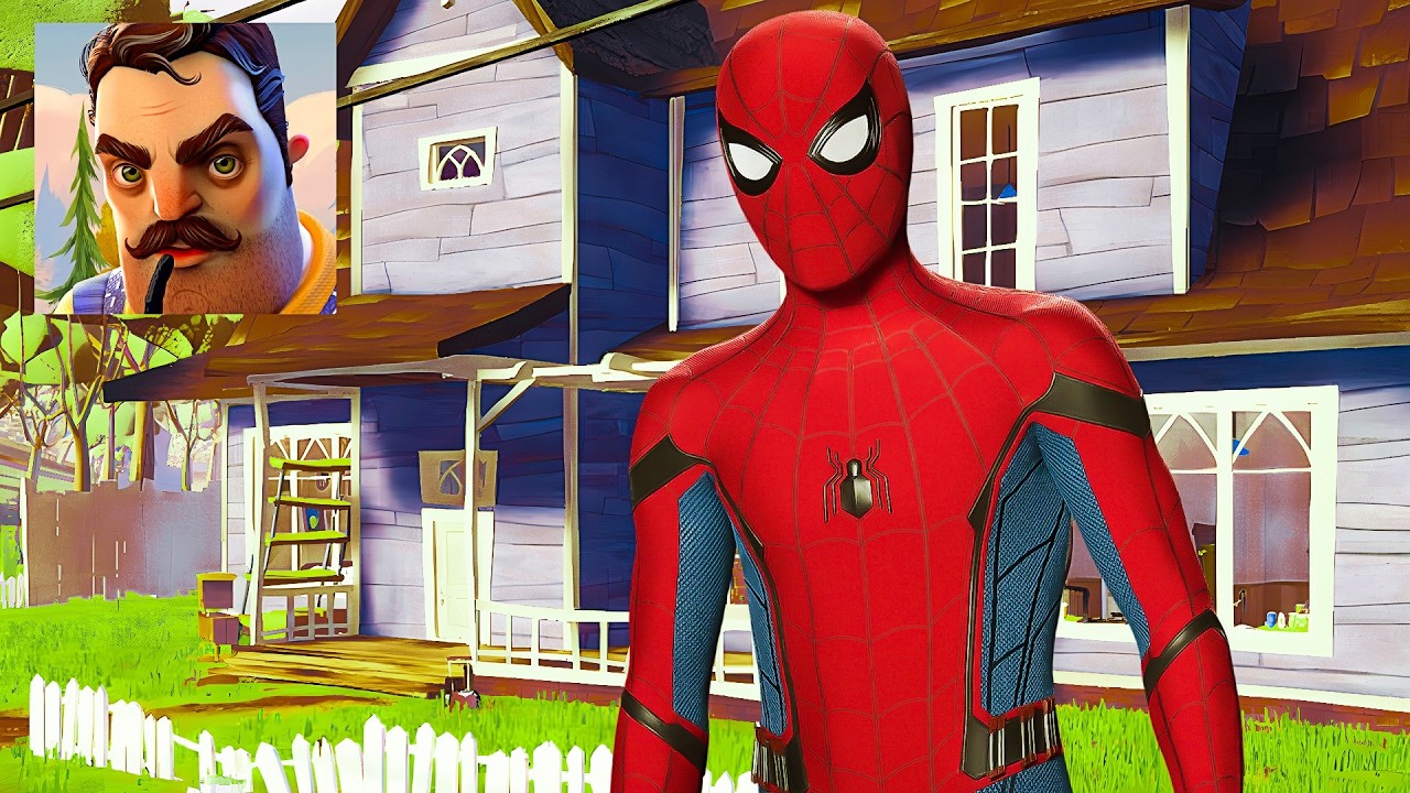 ON ENTRE EN CACHETTE DANS LA MAISON DU VOISIN SPIDER-MAN ! (Hello Neighbor)