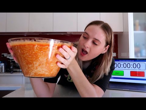 10 Lb Canned Spaghetti Challenge Girls Vs Food