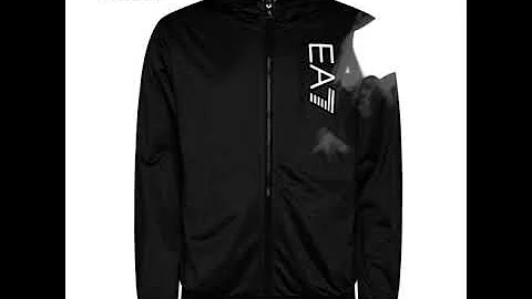 Emporio Armani 6HPV58 PJ08Z EA7 Hooded Tracksuit Black