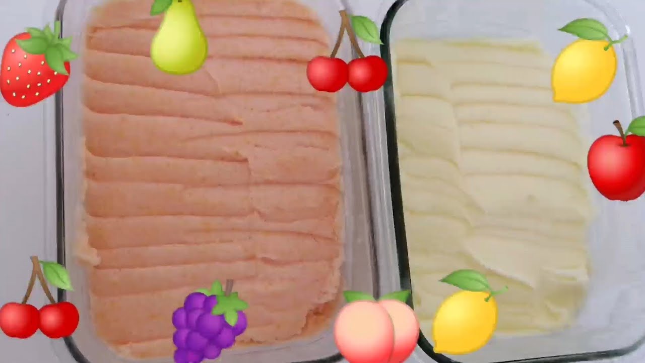 بوظه الليمون والمنغا بطريقة منزليه أطيب آيس كريم طبيعي بدون اصنص