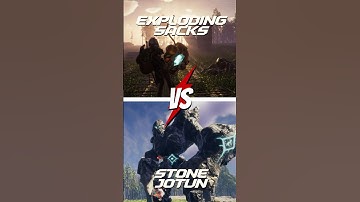 EXPLODING SACKS VS THE STONE JOTUN #survivalgame #gaming #aska #playaska #shorts #vikings