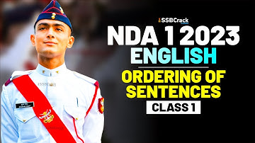 NDA 1 2023 Exam English 100 Days Crash Course - Ordering of Sentences - Class 1