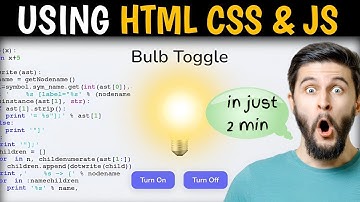 Toggle Light Bulb On/Off with HTML, CSS & JavaScript | Simple Bulb Project for Beginners