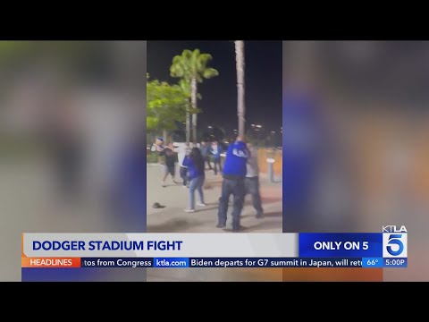 Video shows brawl at Dodger Stadium